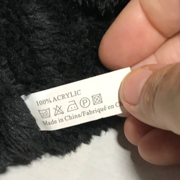 Buffalo Plaid Double Pom Pom Winter Hat Kids Knit Beanie Fleece Sock Monkey - Picture 4 of 5